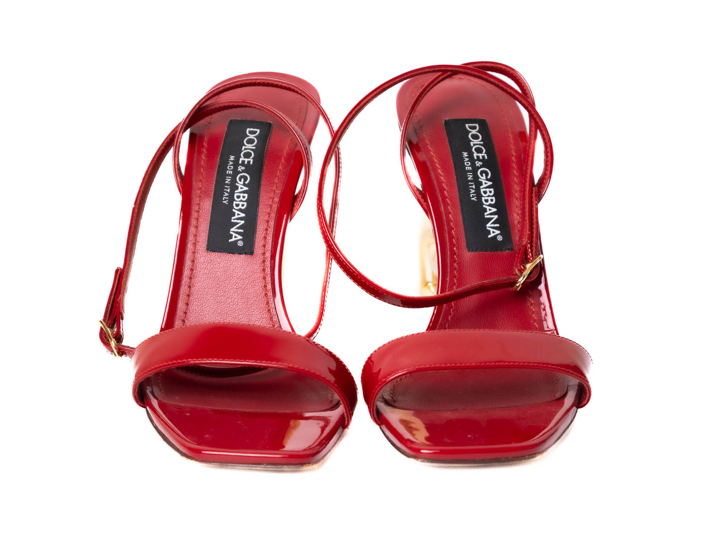 SANDALIAS DE CHAROL KEIRA CON TACON D&G