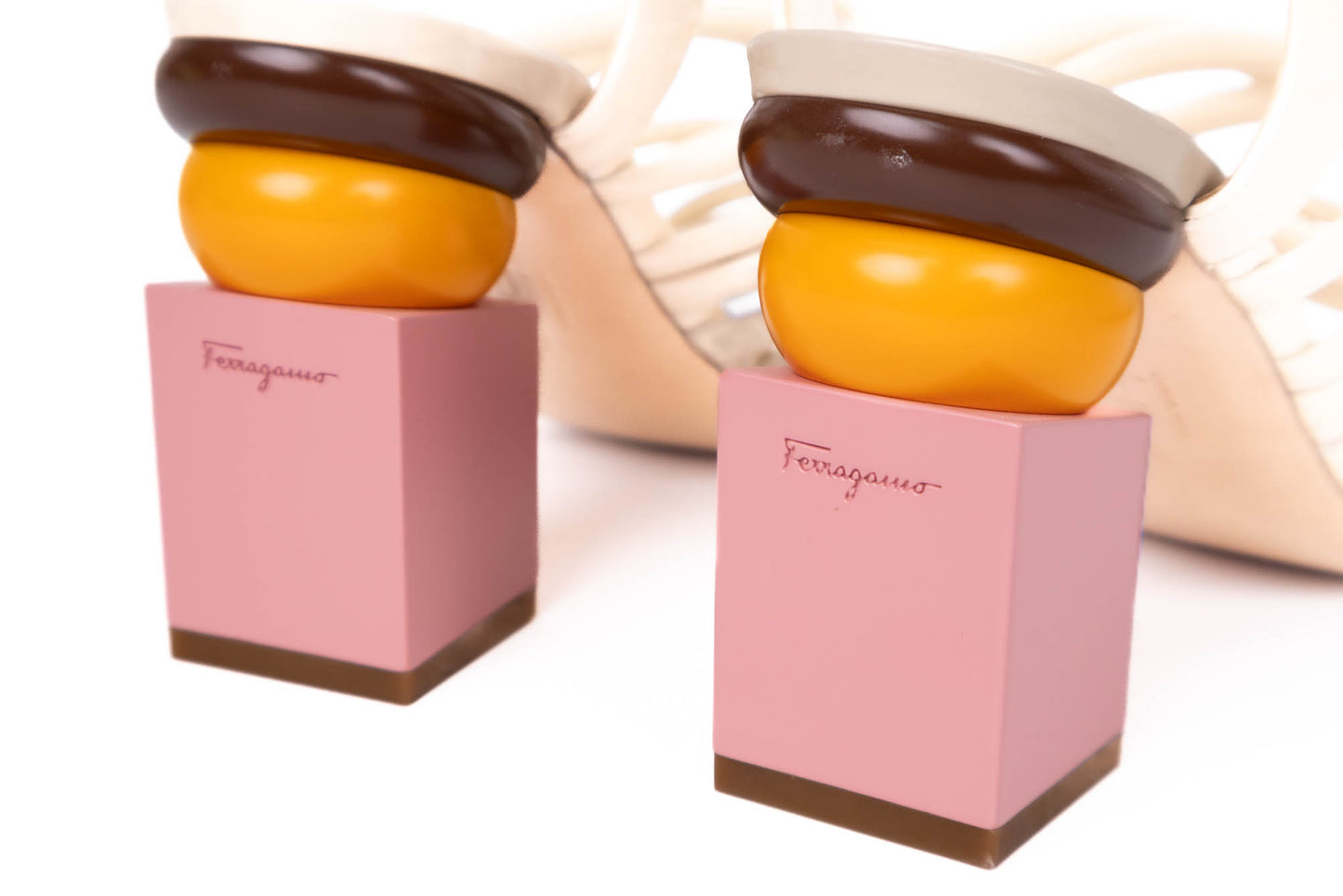 SALVATORE FERRAGAMO LEONOR 85 PATENT LEATHER STRAPPY HEELS