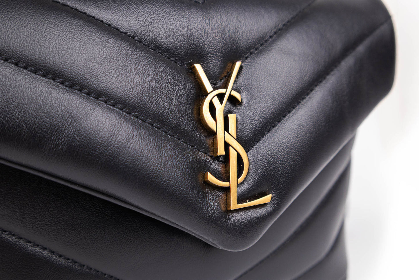 CALFSKIN Y QUILTED MONOGRAM TOY LOULOU CROSSBODY BAG BLACK
