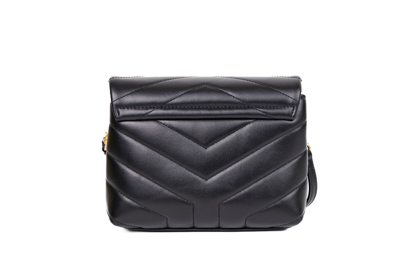 CALFSKIN Y QUILTED MONOGRAM TOY LOULOU CROSSBODY BAG BLACK
