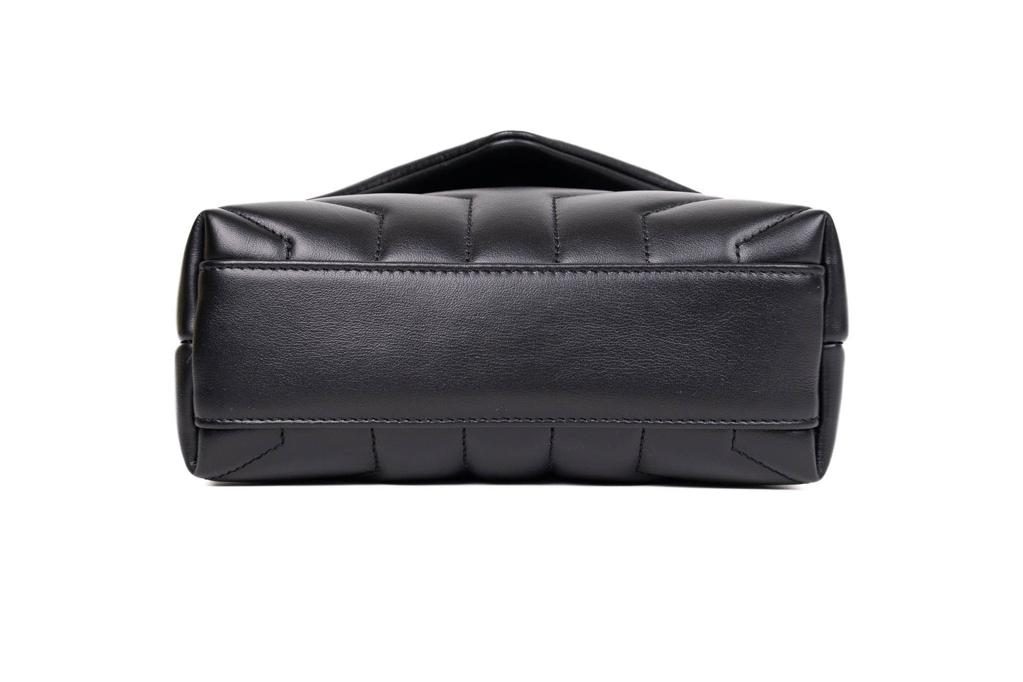 CALFSKIN Y QUILTED MONOGRAM TOY LOULOU CROSSBODY BAG BLACK