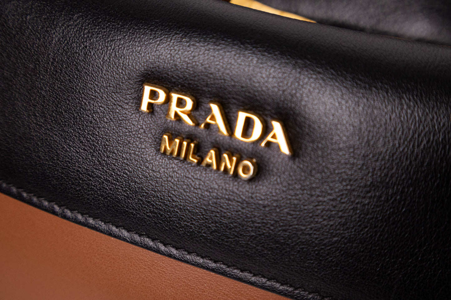 PRADA CITY CALF LEATHER RIBBON BAULETTO