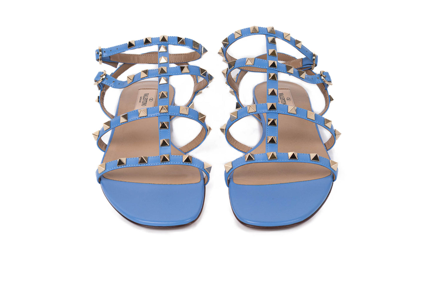 VALENTINO LIGHT BLUE ROCKSTUD CAGED