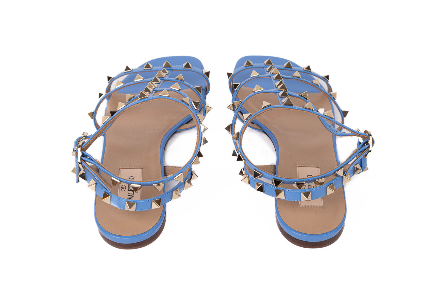 VALENTINO LIGHT BLUE ROCKSTUD CAGED