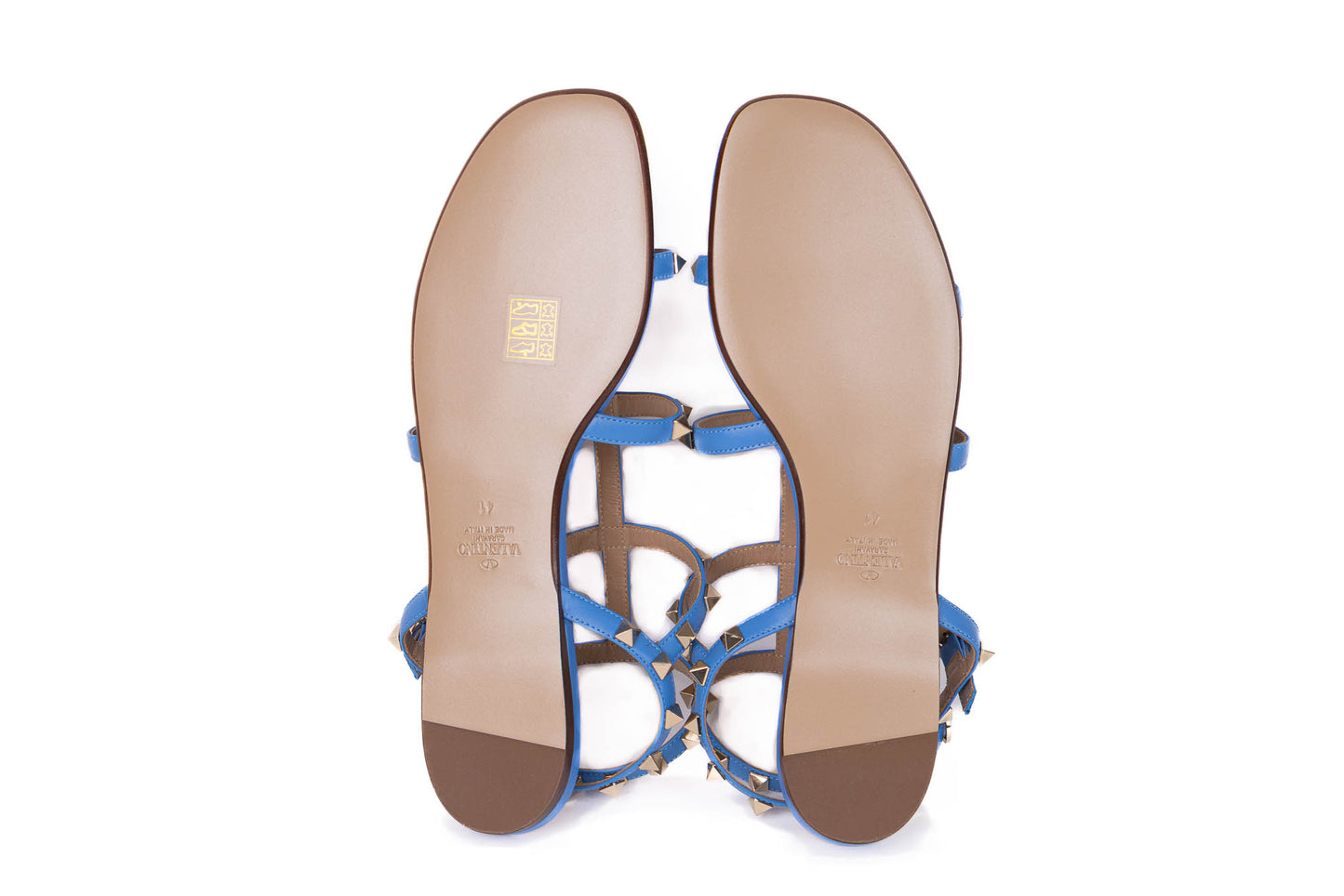 VALENTINO LIGHT BLUE ROCKSTUD CAGED