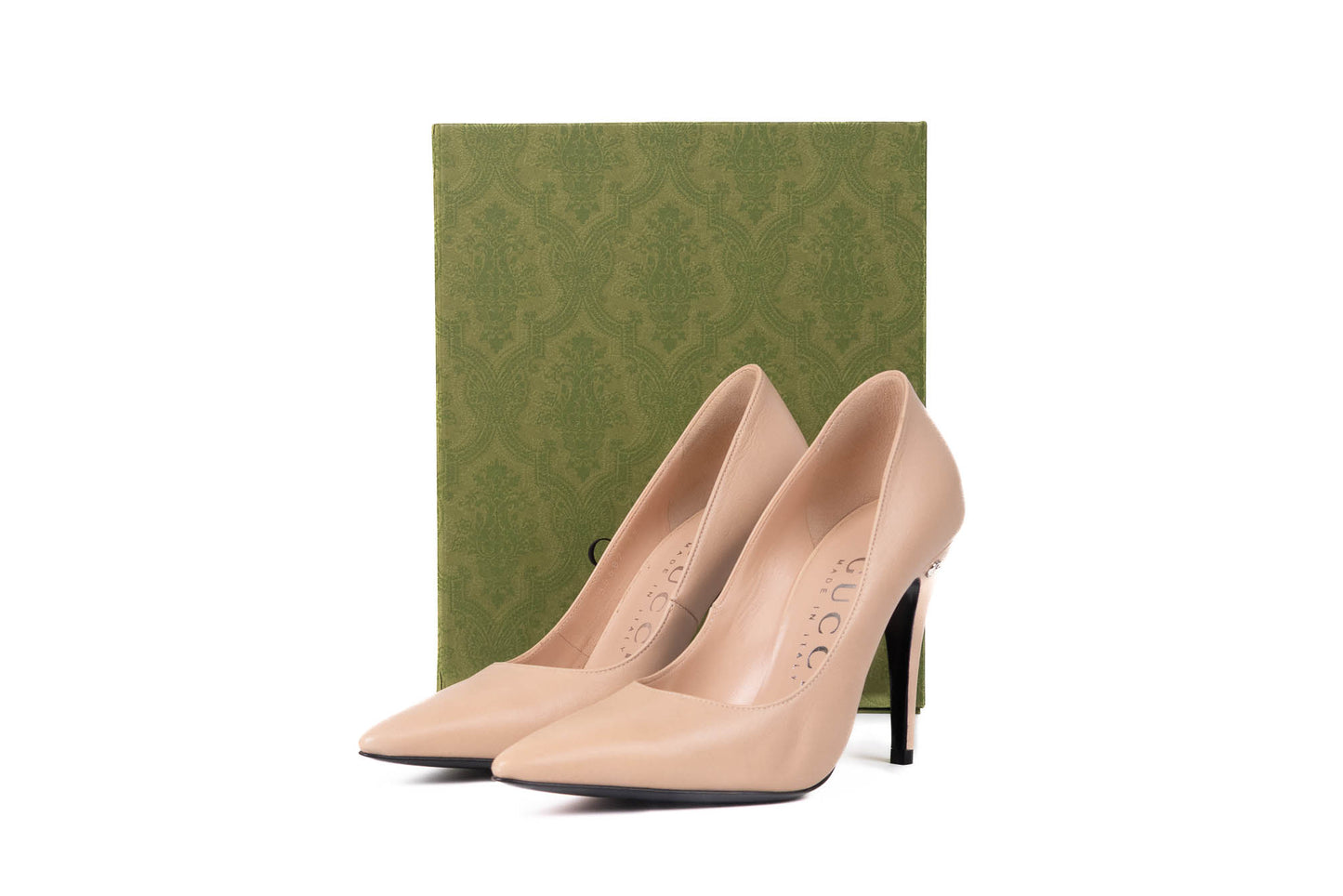 GG LOGO LEATHER PUMPS