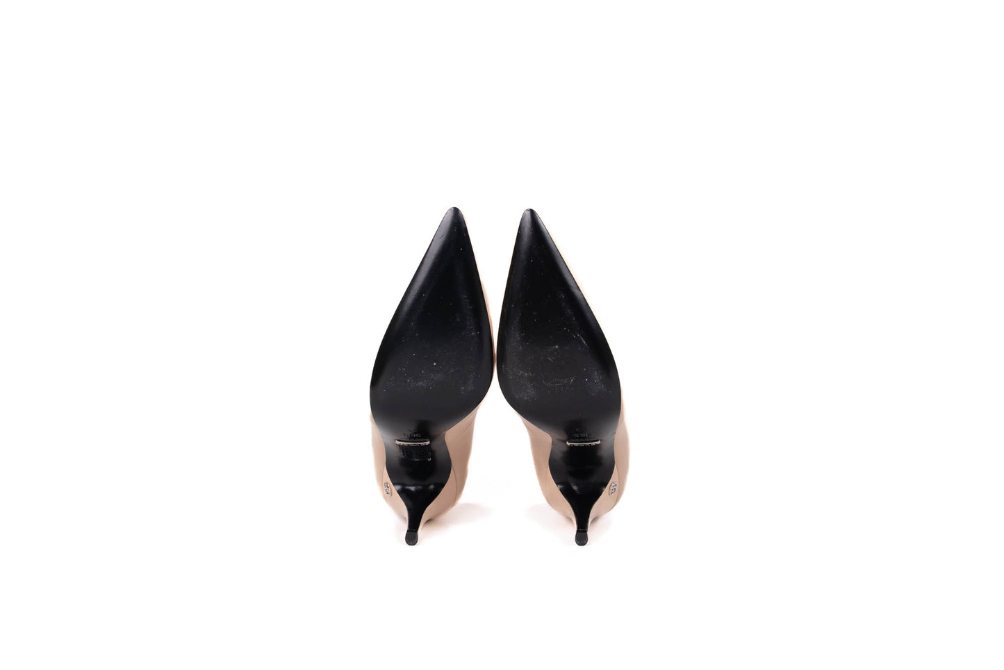 GG LOGO LEATHER PUMPS