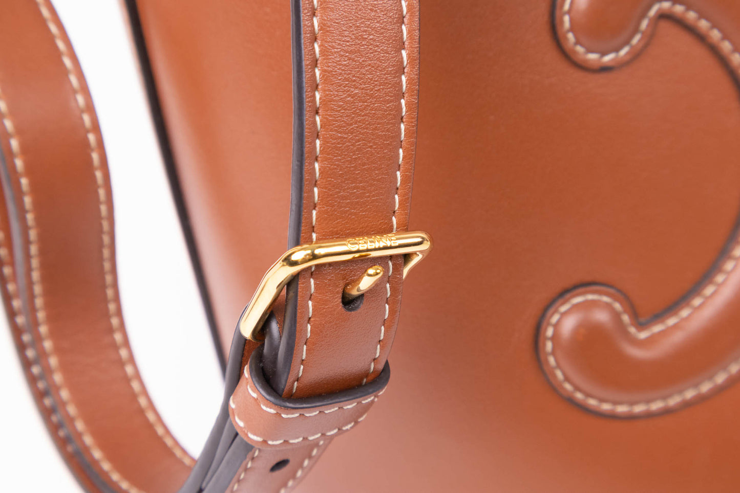 CELINE SMALL BUCKET BAG CUIR TRIOMPHE TAN
