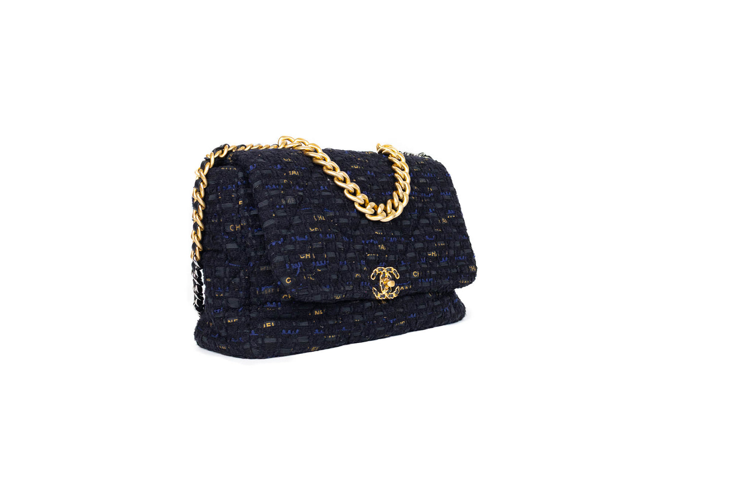 CHANEL 19 TWEED QUILTED MAXI