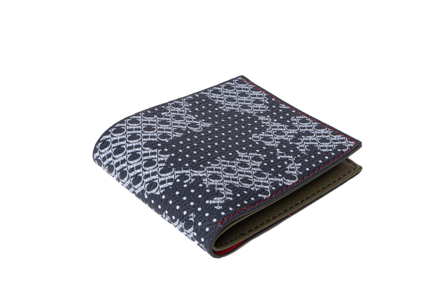 WALLET CH LEATHER AZUL INICIALES Y LUNARES