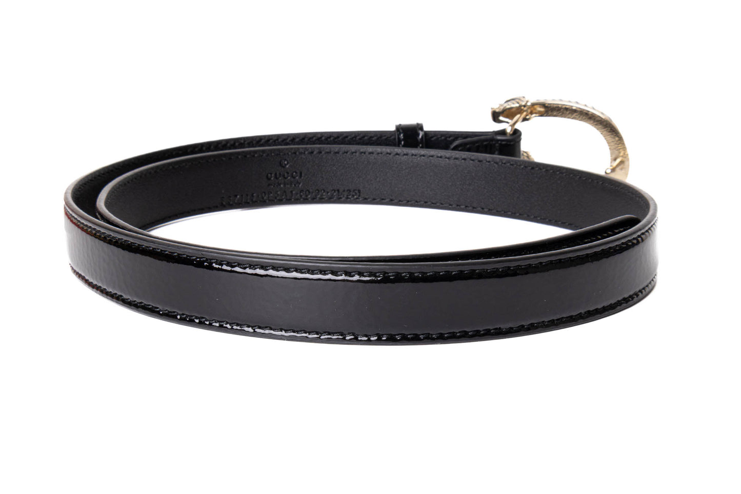 CINTURÓN GUCCI DIONYSUS CHAROL NEGRO