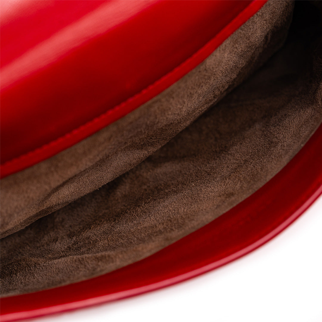 RED INTRECCIATO LEATHER ALUMNA