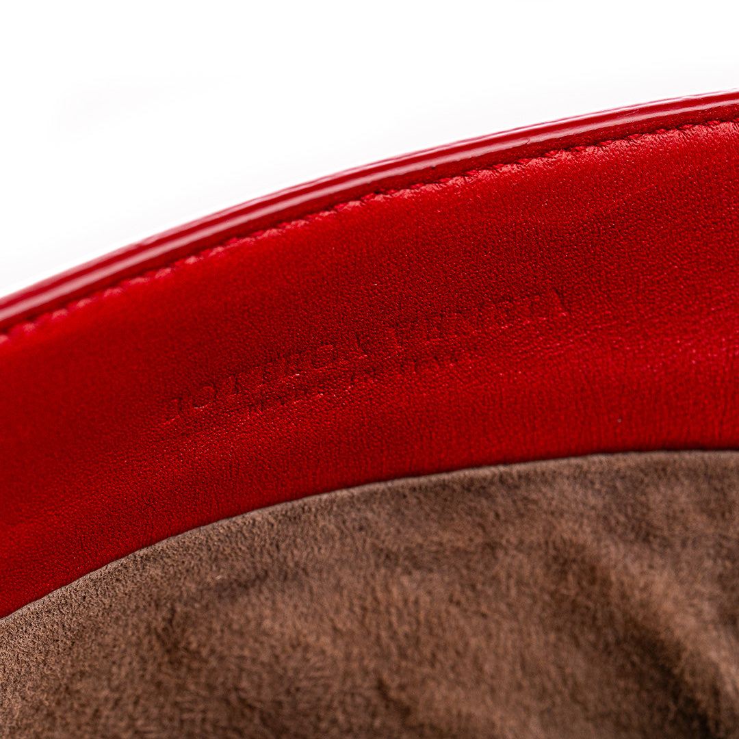 RED INTRECCIATO LEATHER ALUMNA