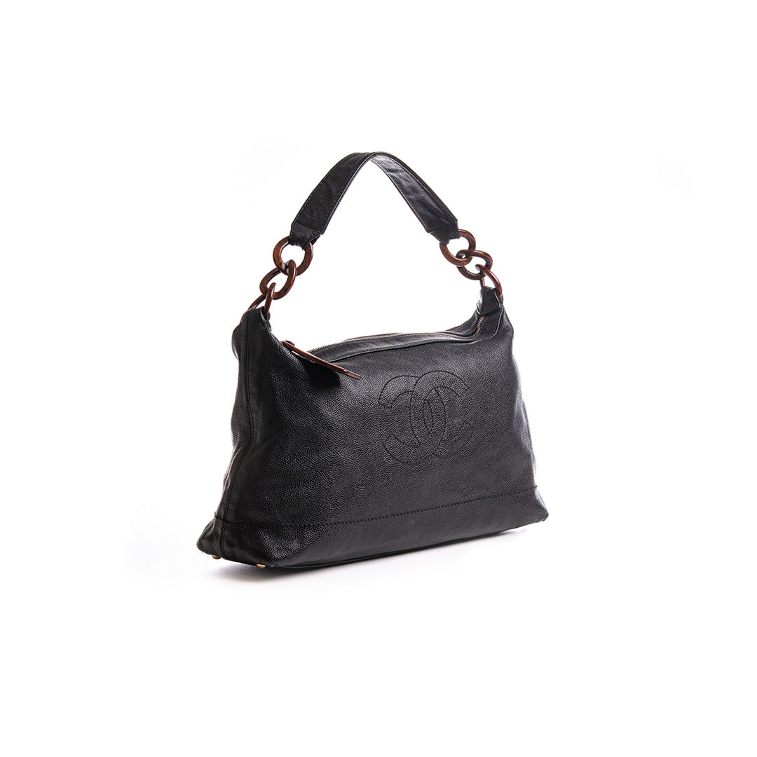 CC TIMELESS HOBO CAVIAR LEATHER BLACK