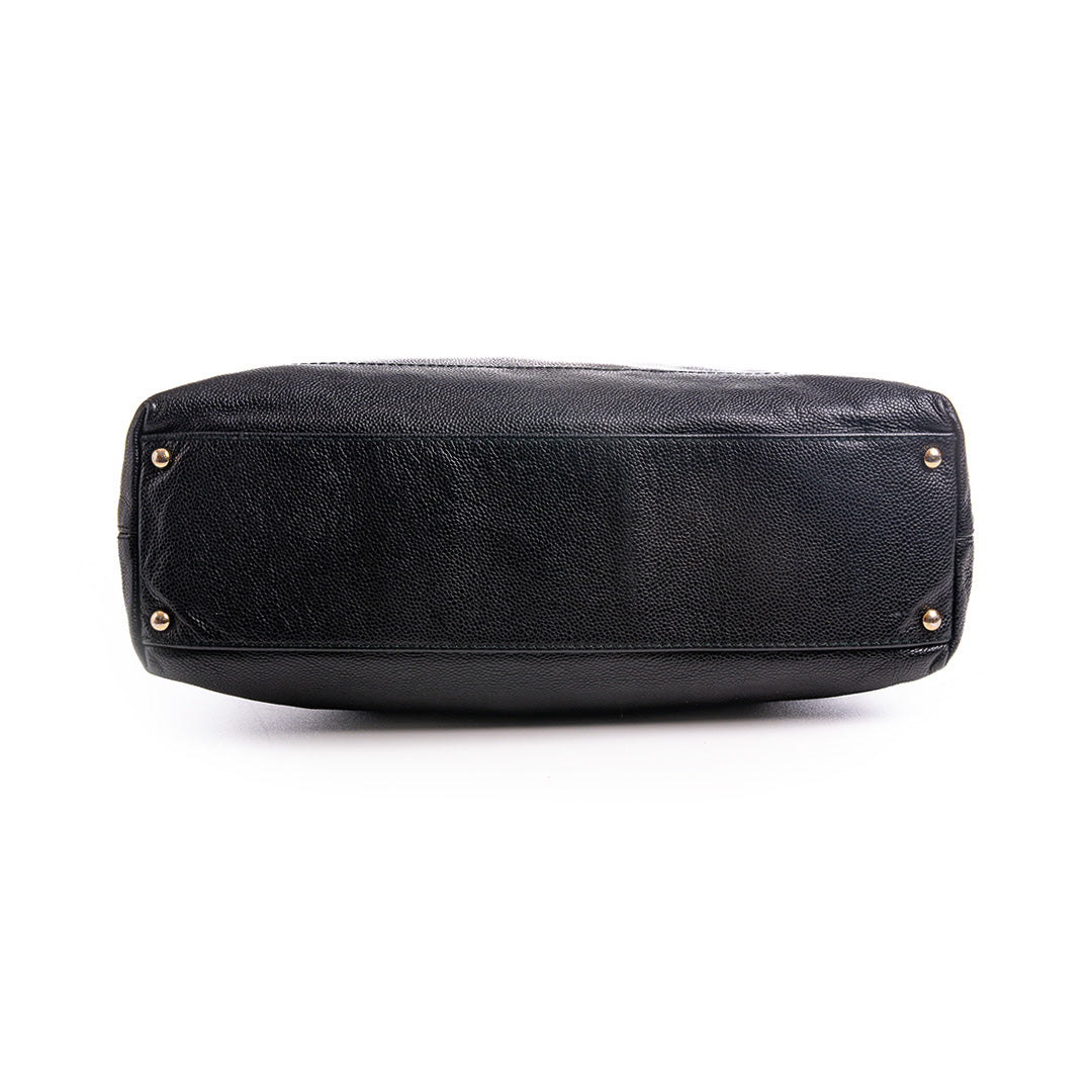 CC TIMELESS HOBO CAVIAR LEATHER BLACK