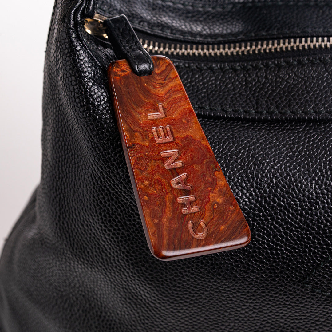 CC TIMELESS HOBO CAVIAR LEATHER BLACK