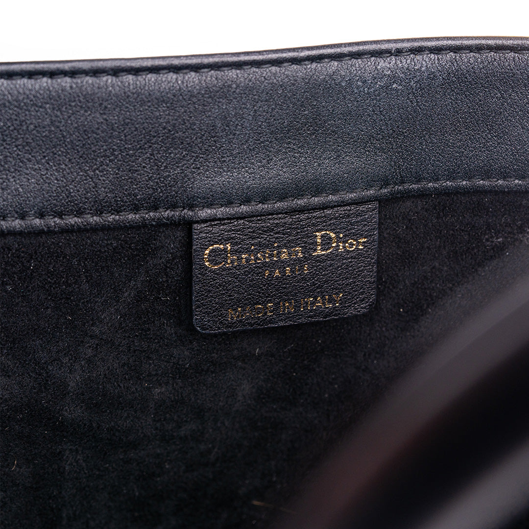 MEDIUM DIOR BOOK TOTE BLACK CALFSKIN