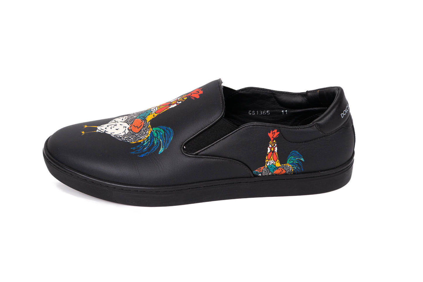 DOLCE & GABBANA ROOSTER PRINT LEATHER