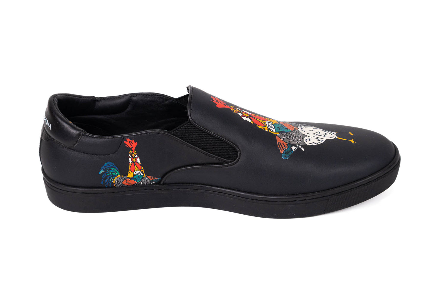 DOLCE & GABBANA ROOSTER PRINT LEATHER