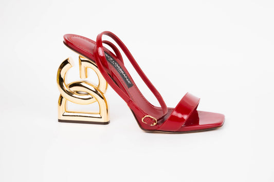 SANDALIAS DE CHAROL KEIRA CON TACON D&G