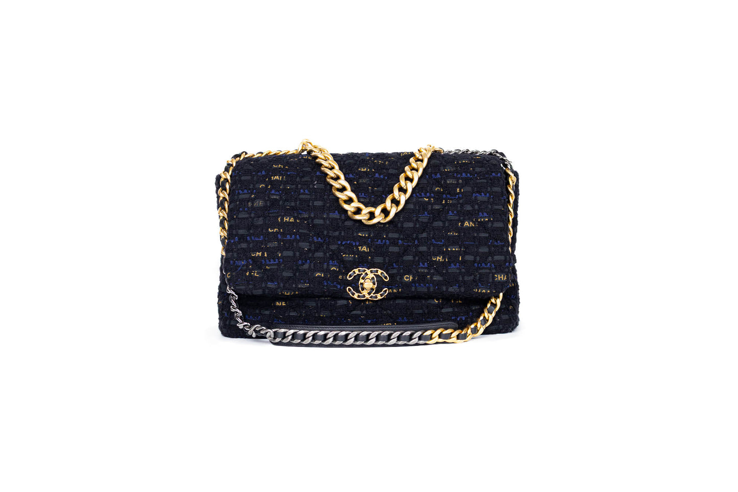 CHANEL 19 TWEED QUILTED MAXI