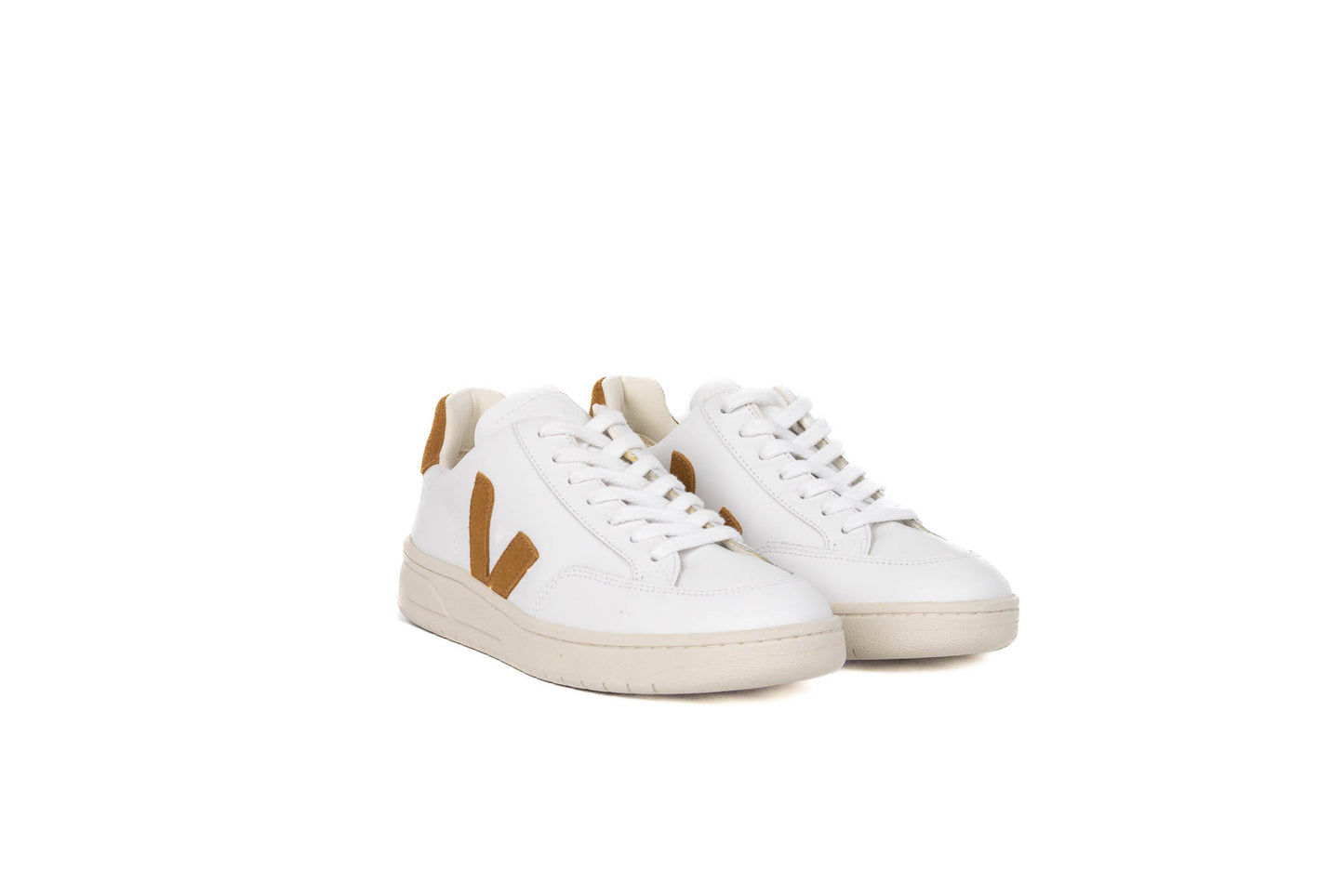 VEJA V-12 LEATHER WHITE CAMEL