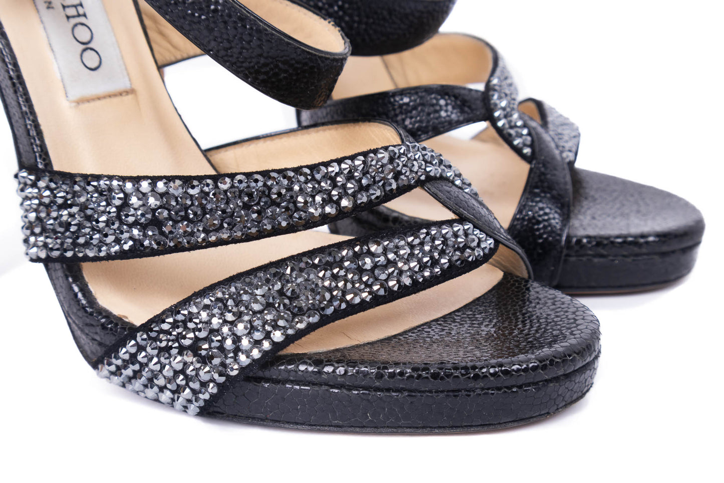 SANDALIAS JIMMY CHOO TAINT GLITTERY CRYSTALS