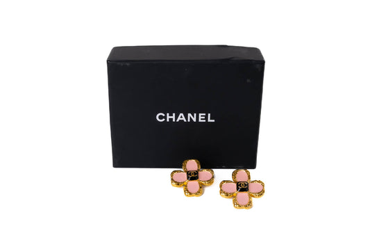 ARETES CHANEL PINK FLOWER