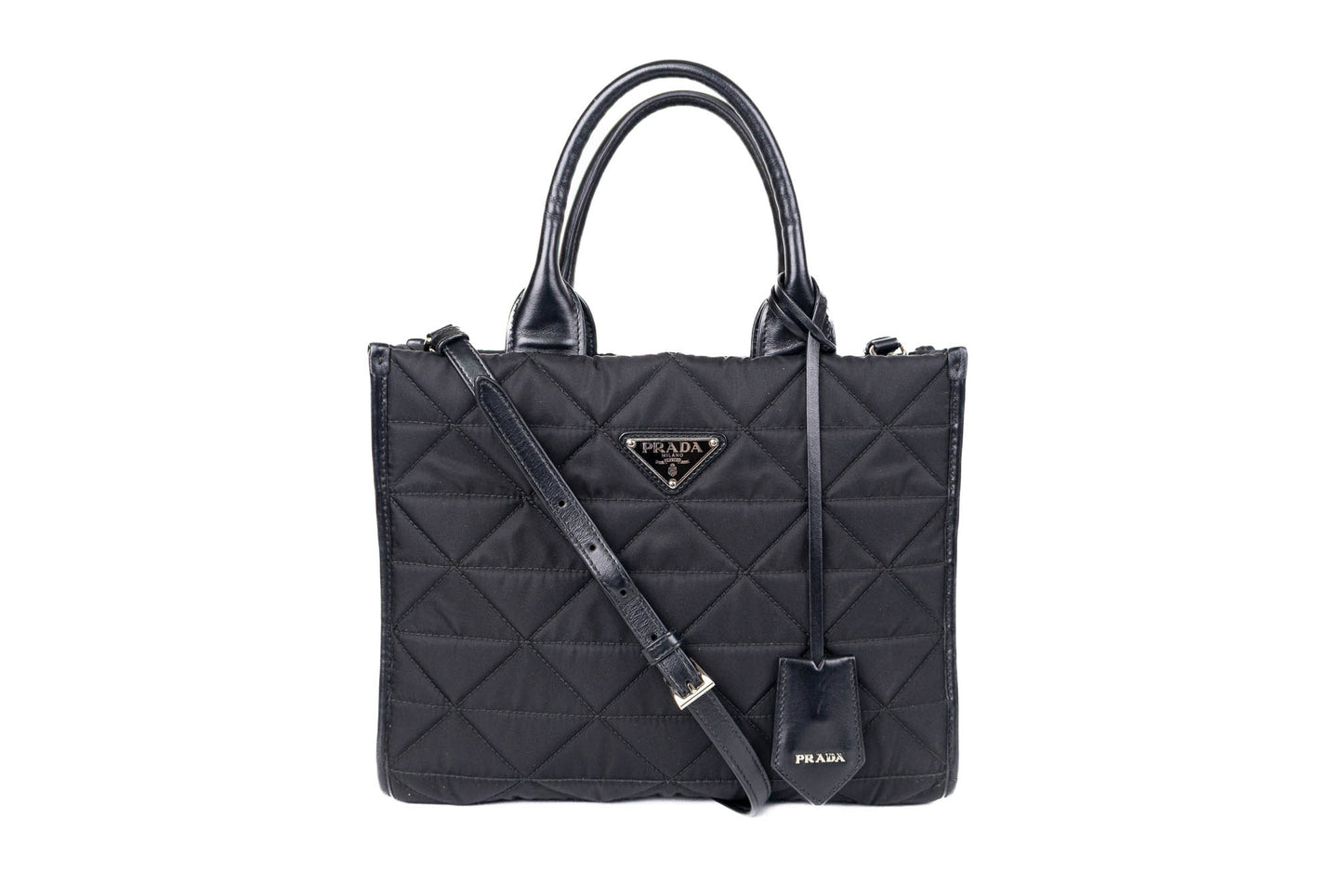 PRADA TRIANGLE LOGO TOTE RE-NYLON