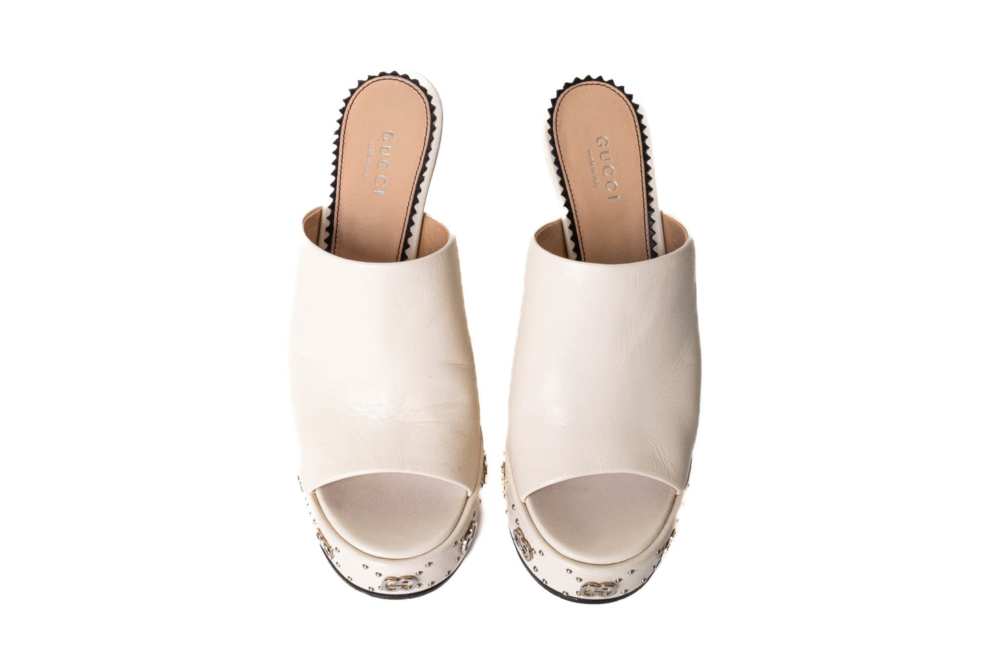 SANDALIAS GUCCI LEATHER PLATFORM SLIDE