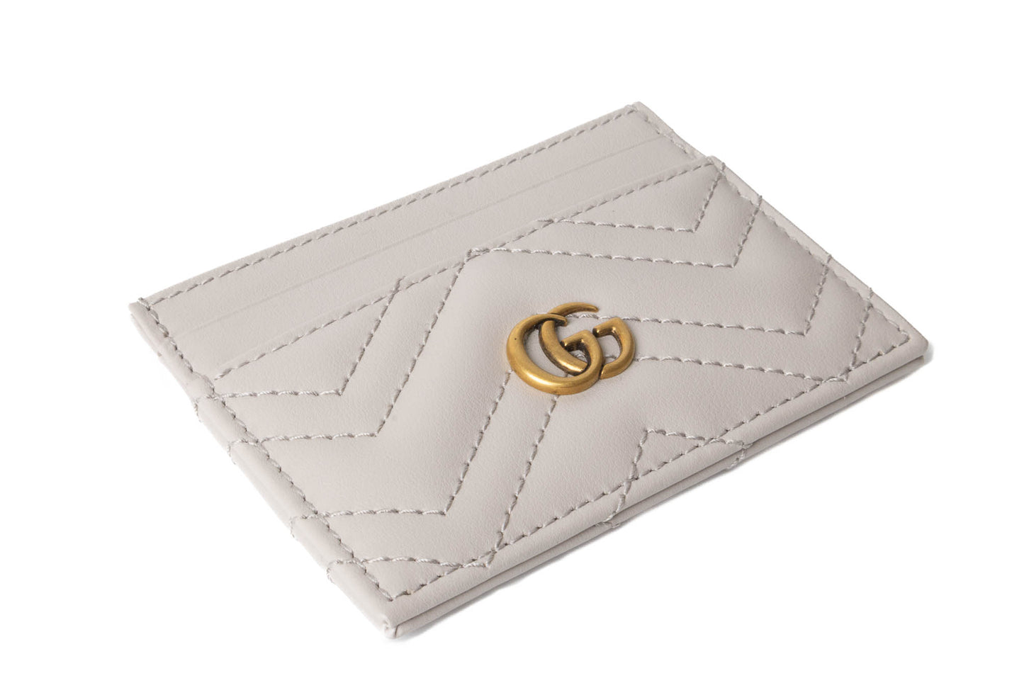 TARJETERO GUCCI MARMONT LEATHER GRIS