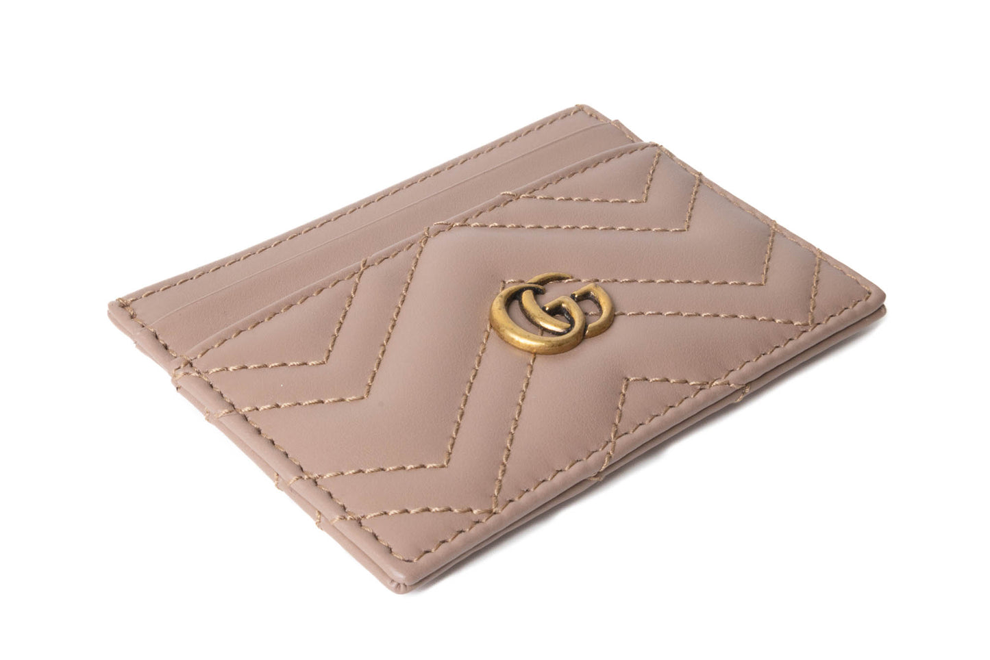 TARJETERO GUCCI MARMONT MATELASSE BEIGE