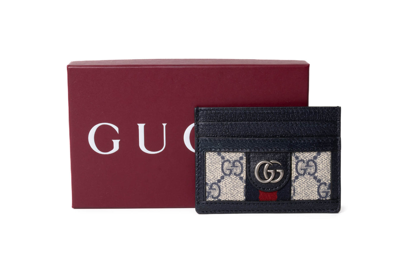TARJETERO GUCCI OPHIDIA GG SUPREME CANVA AZUL