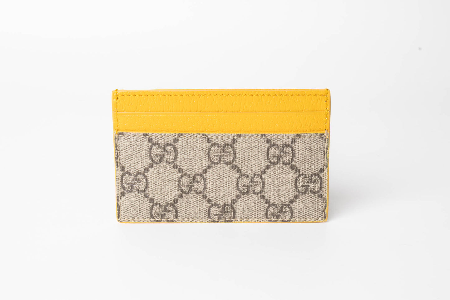 TARJETERO GUCCI GG SUPREME CANVAS AMARILLO