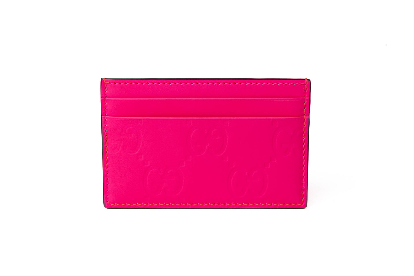 TARJETERO GUCCI MONOGRAM PINK