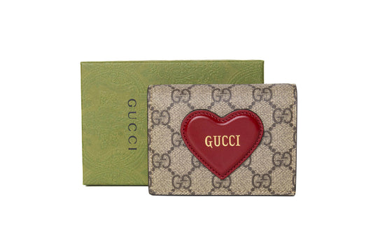 WALLET GUCCI GG SUPREME SAN VALENTIN HEART