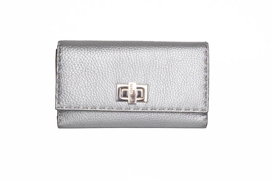 WALLET FENDI SELLERIA PEEKABOO LEATHER SILVER