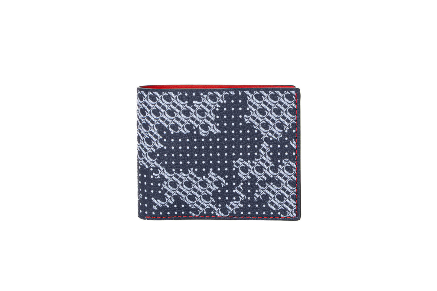WALLET CH LEATHER AZUL INICIALES Y LUNARES