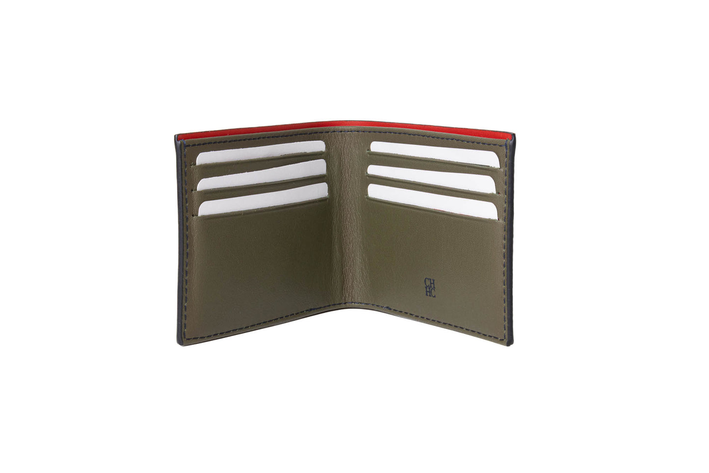 WALLET CH LEATHER AZUL INICIALES Y LUNARES