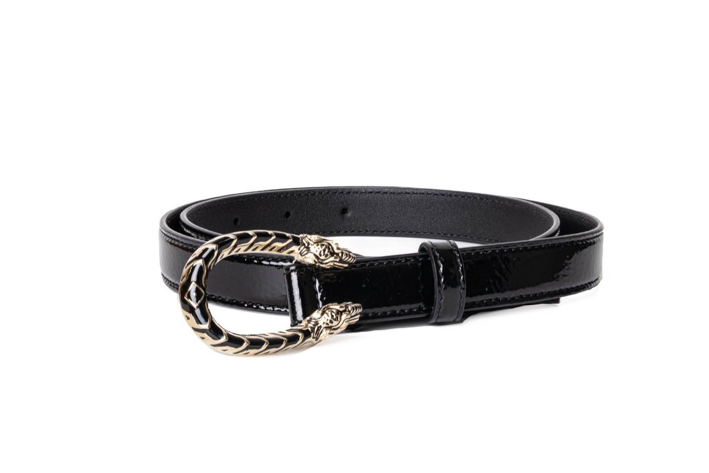 CINTURÓN GUCCI DIONYSUS CHAROL NEGRO