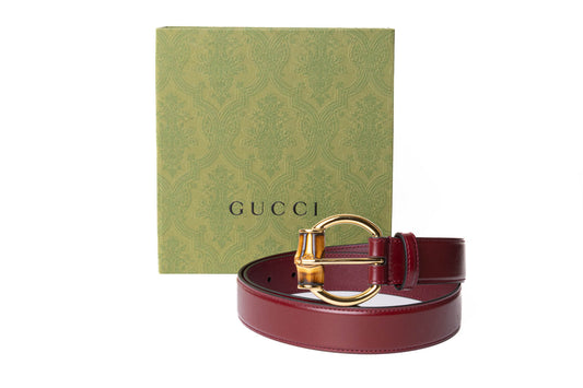 CINTURÓN GUCCI GG BAMBOO LEATHER