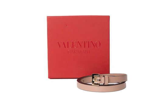 CINTURÓN VALENTINO GARAVANI NUDE LEATHER