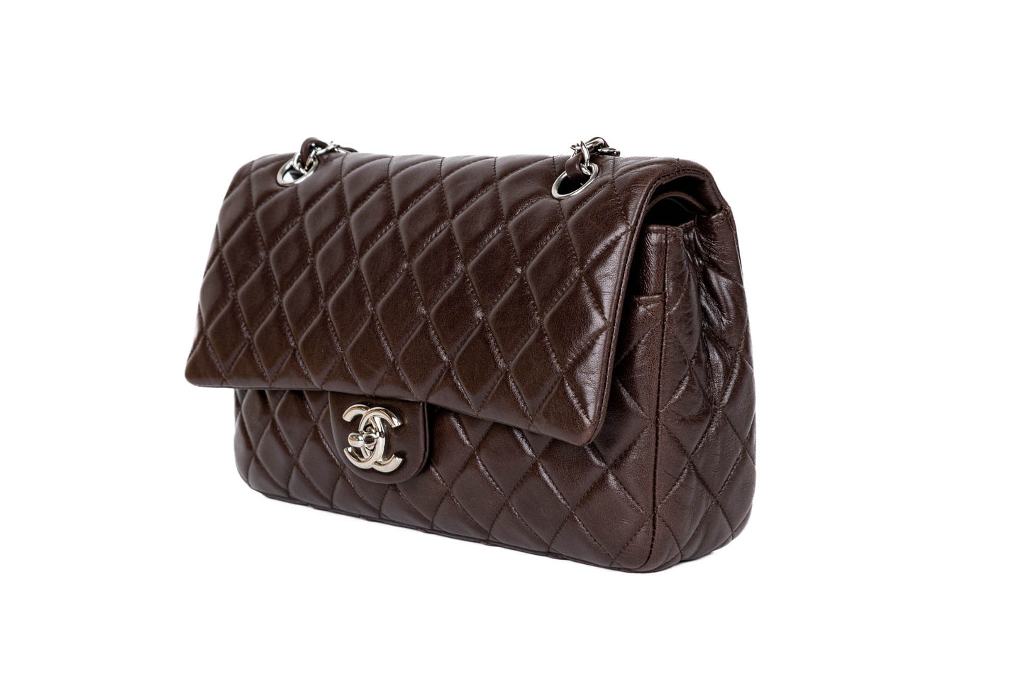 CHANEL CLASSIC DOUBLE FLAP BAG MEDIUM CHOCOLATE