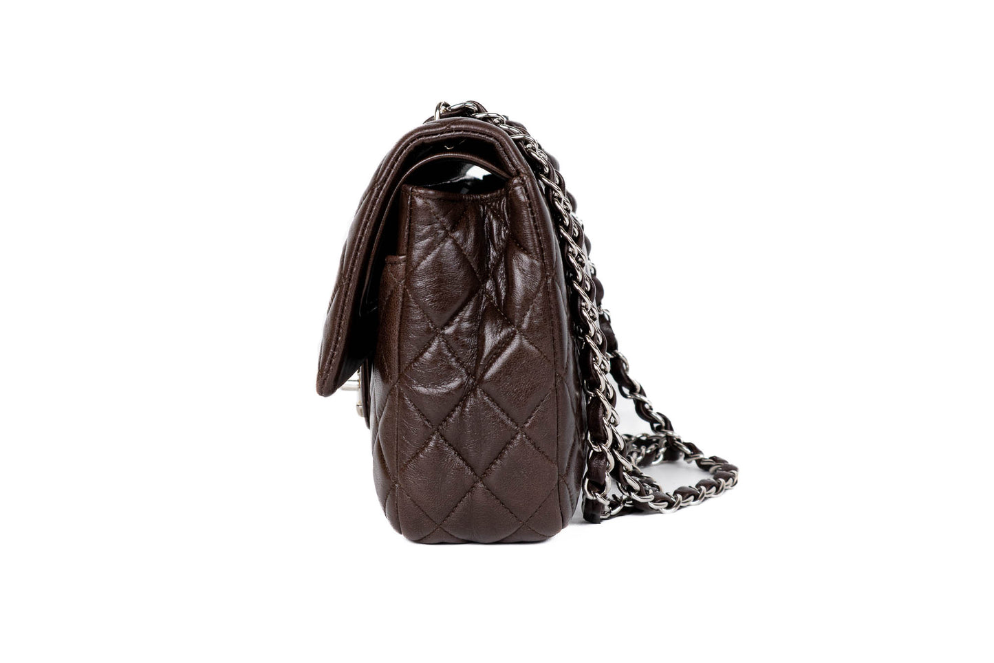 CHANEL CLASSIC DOUBLE FLAP BAG MEDIUM CHOCOLATE