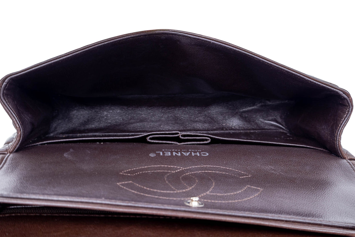 CHANEL CLASSIC DOUBLE FLAP BAG MEDIUM CHOCOLATE