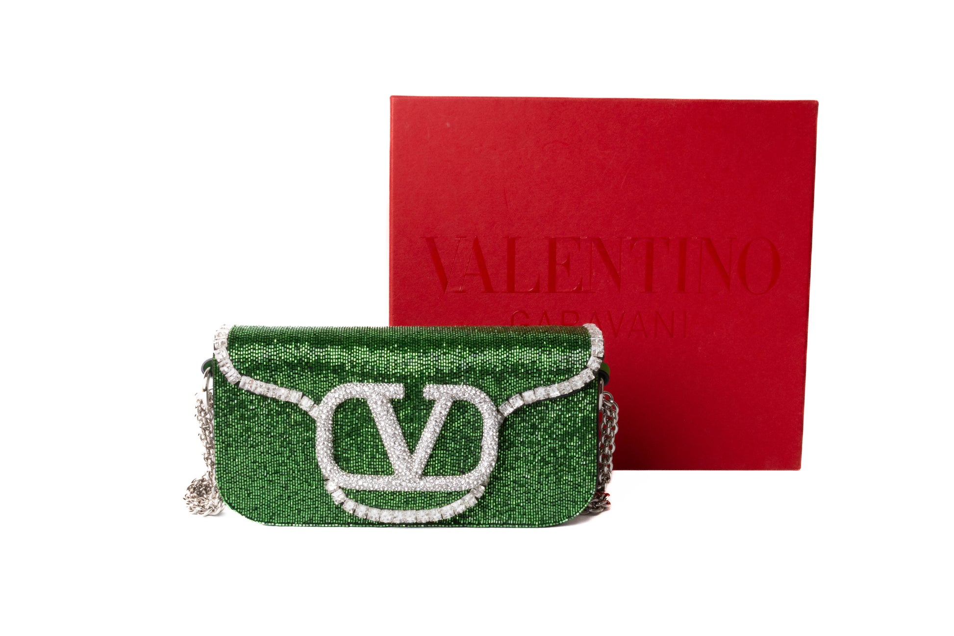 Valentino Garavani Loco Crystal Embellished Beaded bolso — Luxette