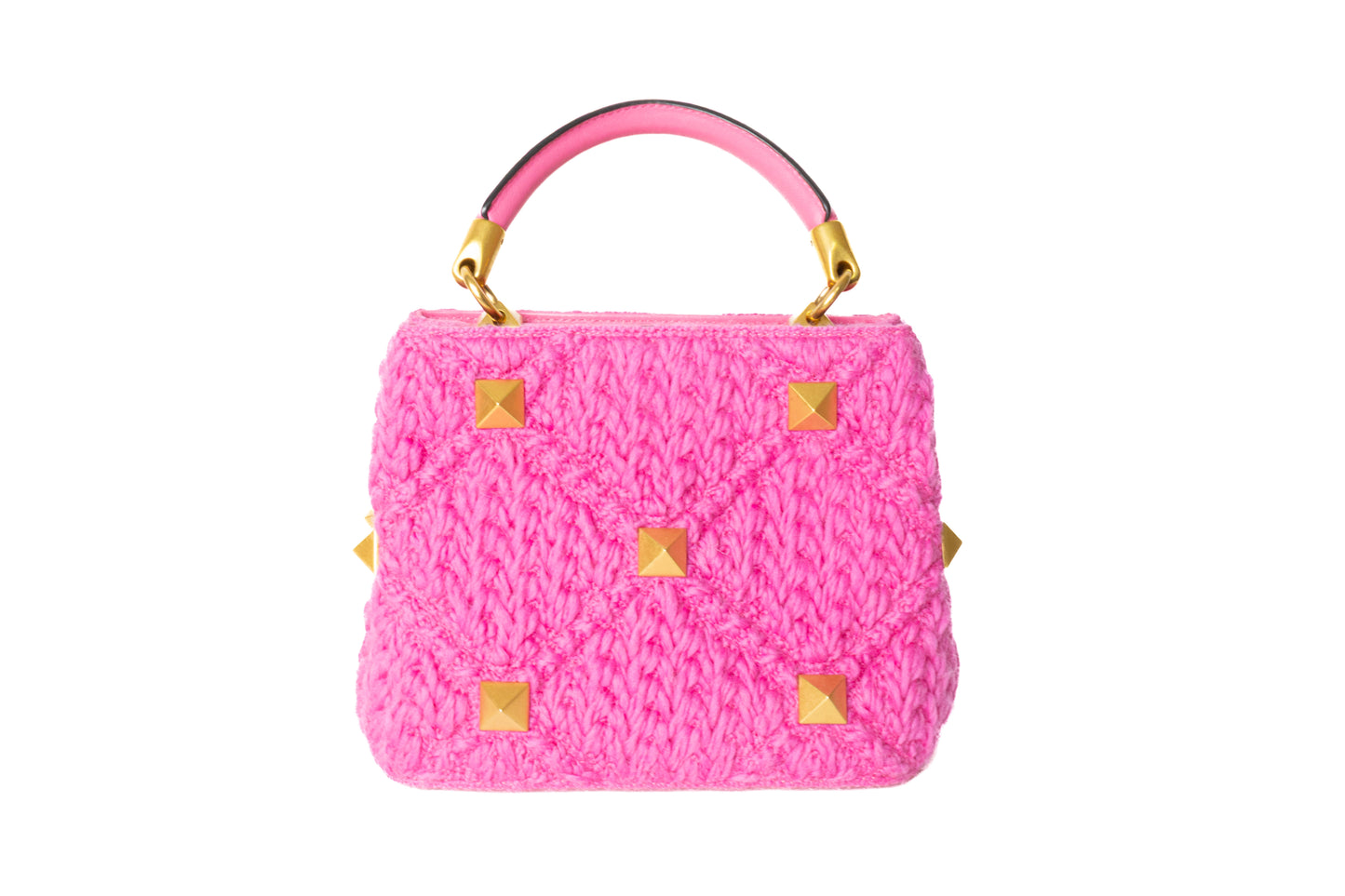 Valentino Garavani Pink Cashmere Roman Stud bolso — vista 2, Luxette