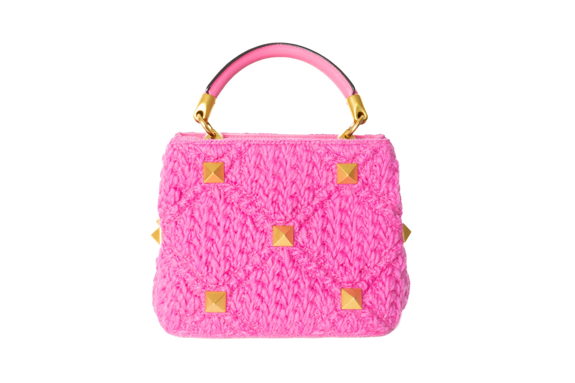 Valentino Garavani Pink Cashmere Roman Stud bolso — vista 2, Luxette