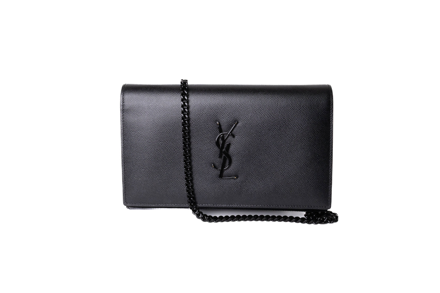 Saint Laurent YSL Wallet ON Chain Kate Black ON Black bolso — Luxette