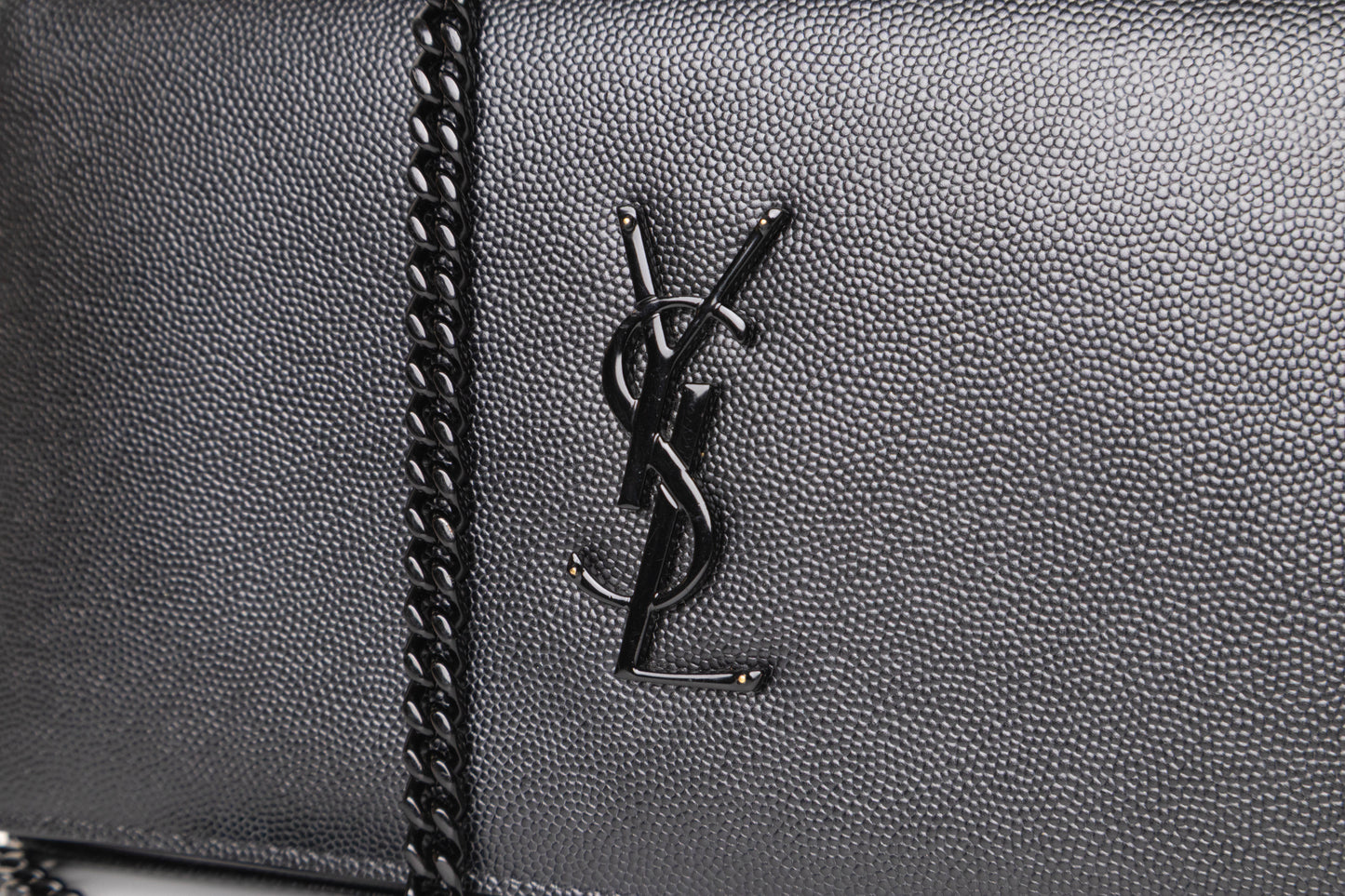 Saint Laurent YSL Wallet ON Chain Kate Black ON Black bolso — vista 3, Luxette